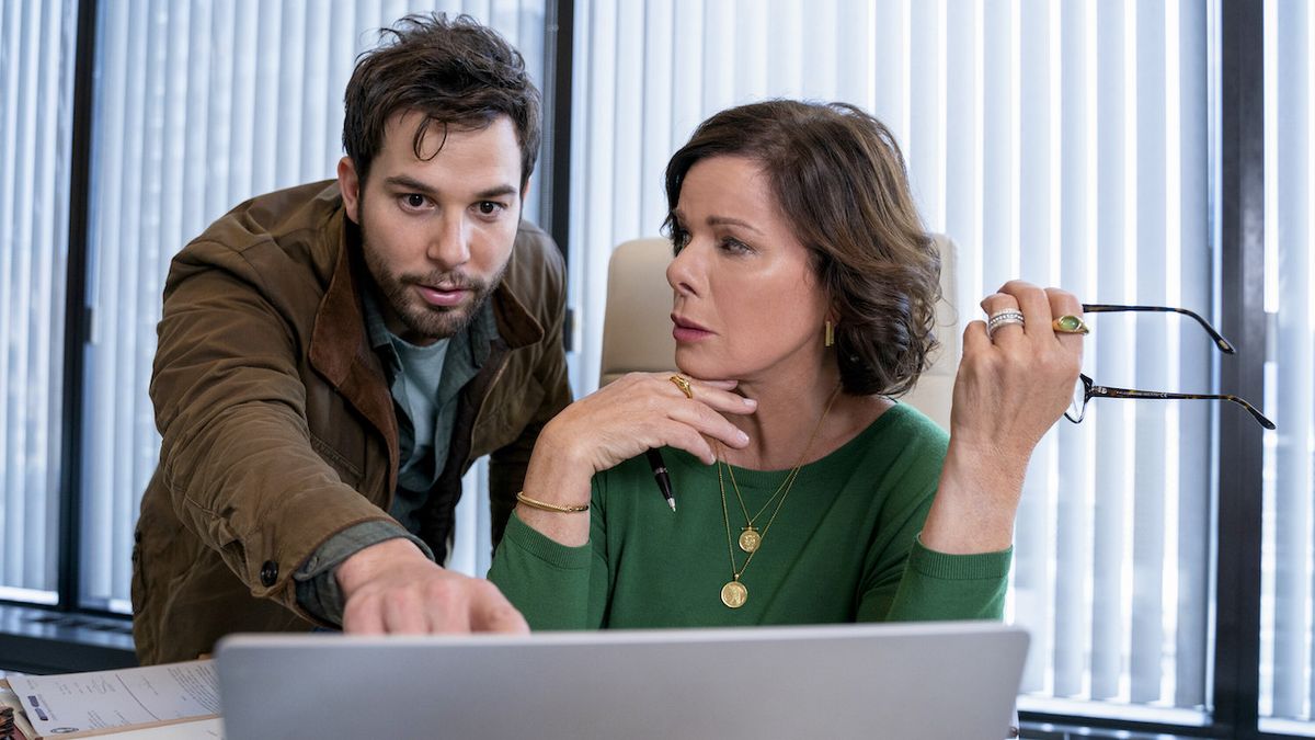 skylar astin and marcia gay harden in so help me todd