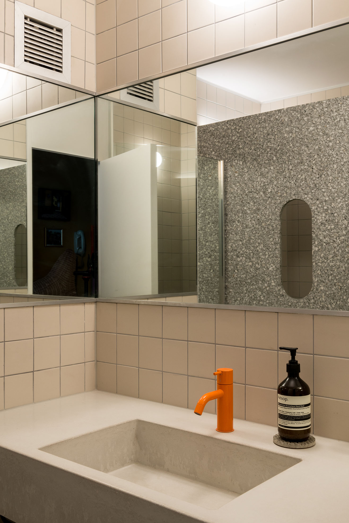 The renovated bathroom