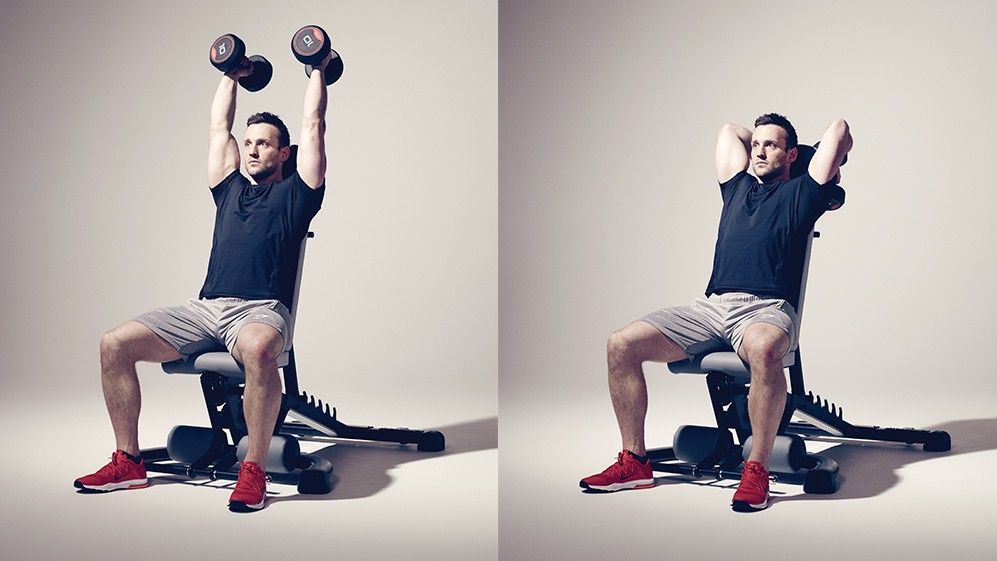 Dumbbell overhead extension