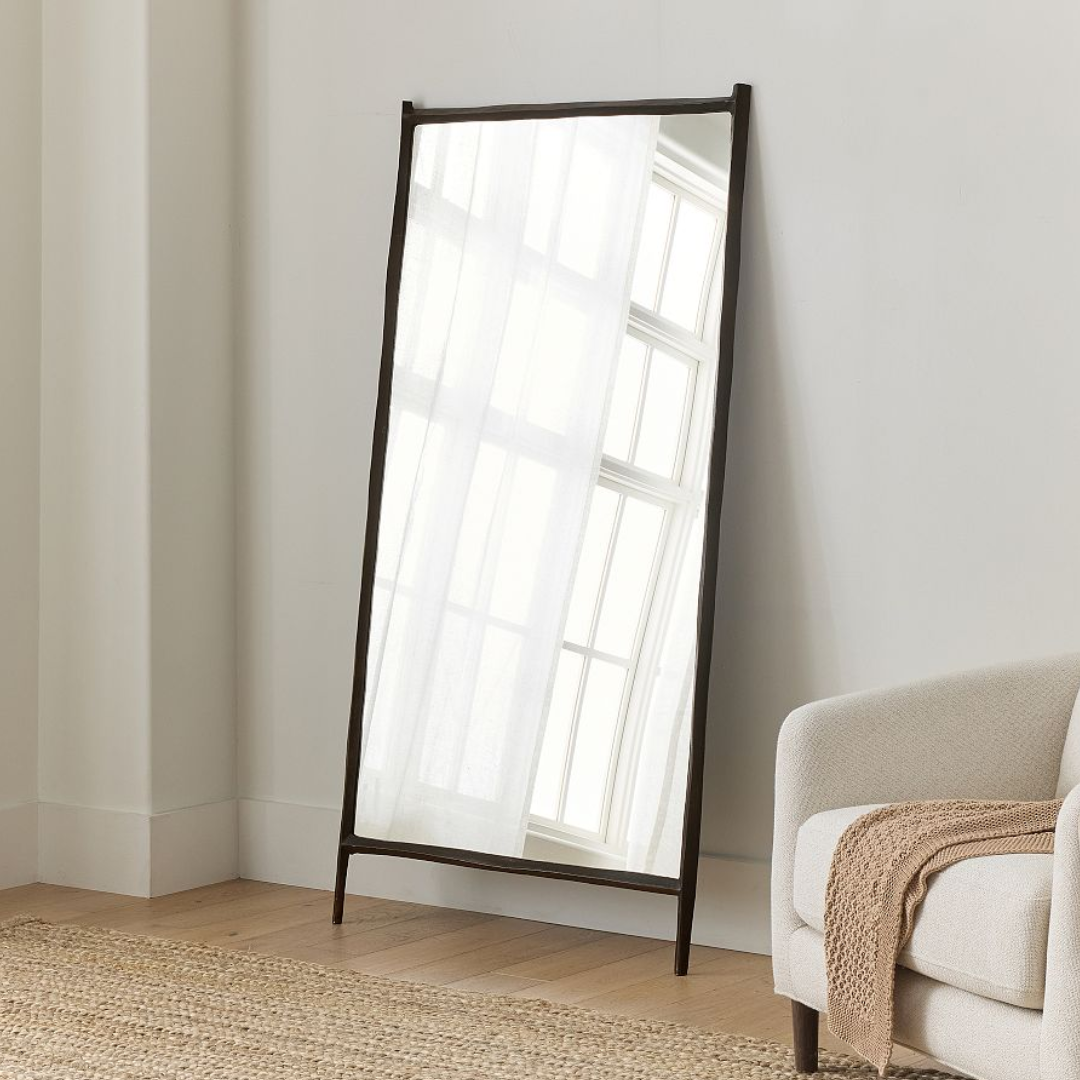 floor mirror with black border
