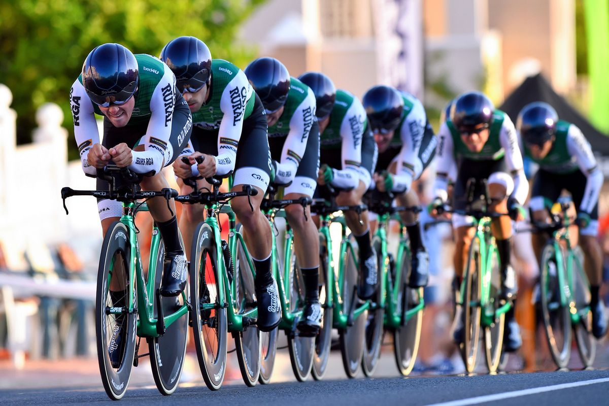 Caja Rural - Seguros RGA in the 2019 Vuelta a Espana team time trial