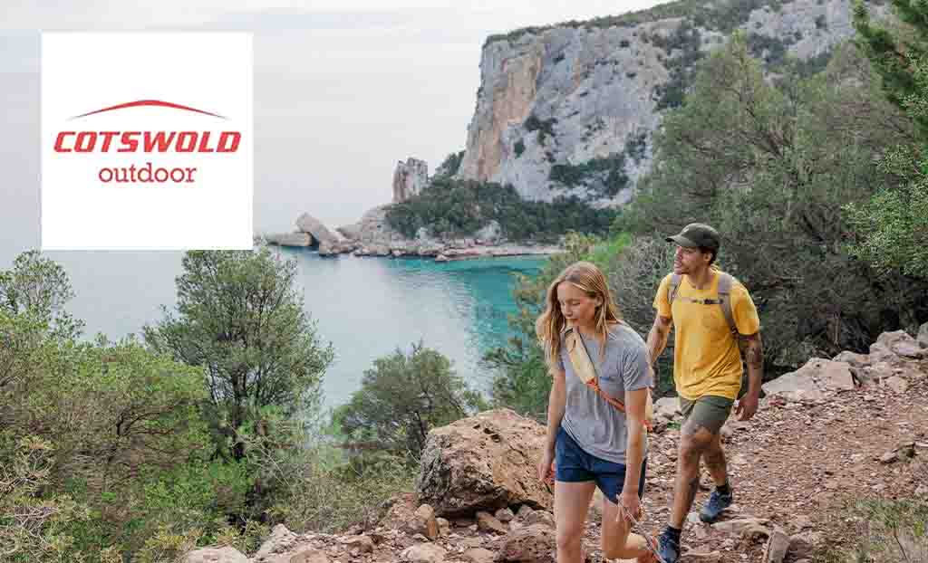 Cotswold logo top left with two people hiking