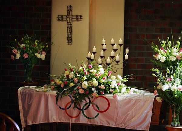 Amy Gillett's coffin.