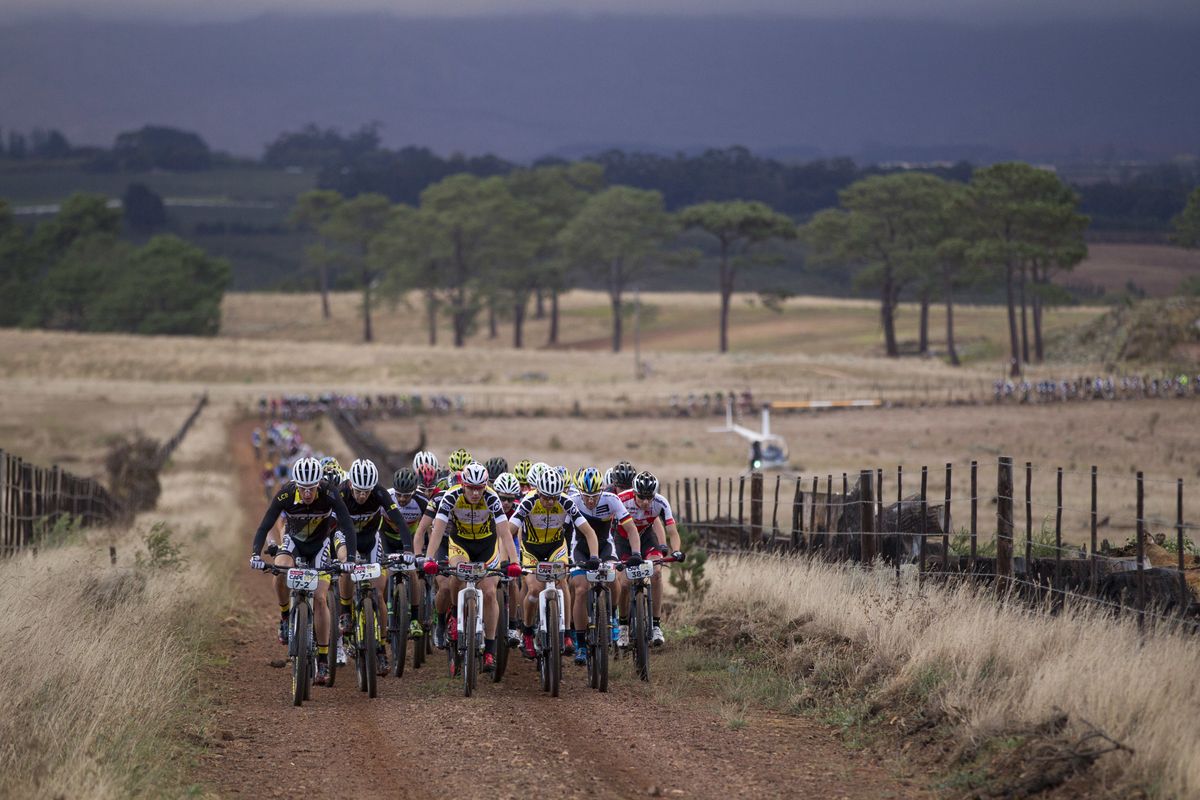 Riders on stage 2 of the Cape Epic