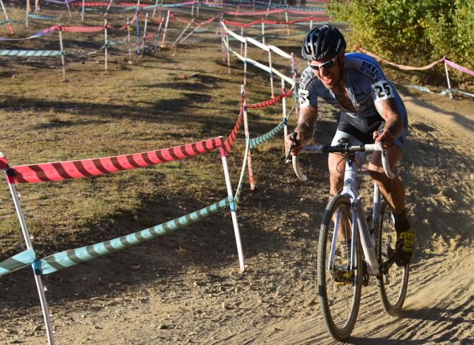 Adam Myerson (Cycle-Smart) got off to a good start and then fought to hold his position