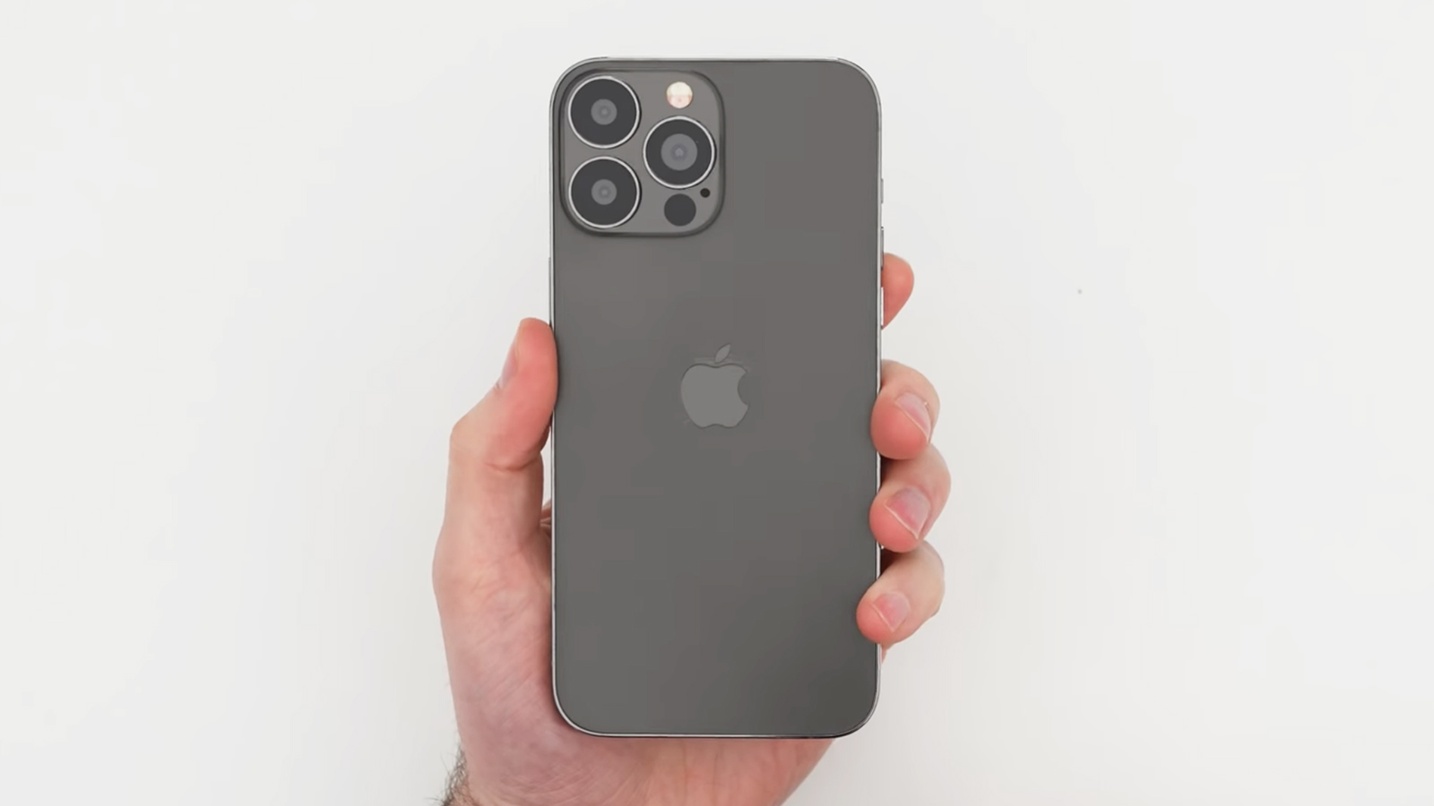 This dummy unit is based on leaked designs of the iPhone 13 Pro Max