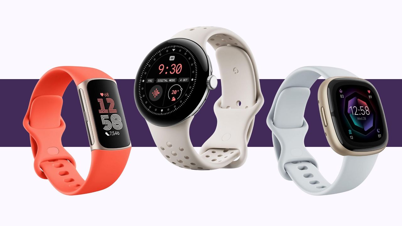 Three of the best Fitbits, including Fitbit Charge 6, Versa 4, and the Google Pixel Watch 3