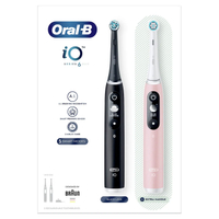 O6 Duo Pack of Two Electric Toothbrushes, Black Lava &amp; Pink Sand, was £420, now £175 | Oral B