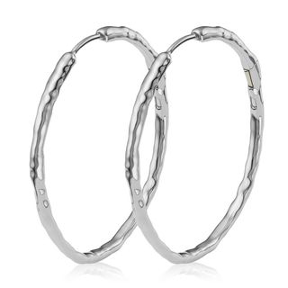 Sterling Silver Siren Muse Large Hoop Earrings