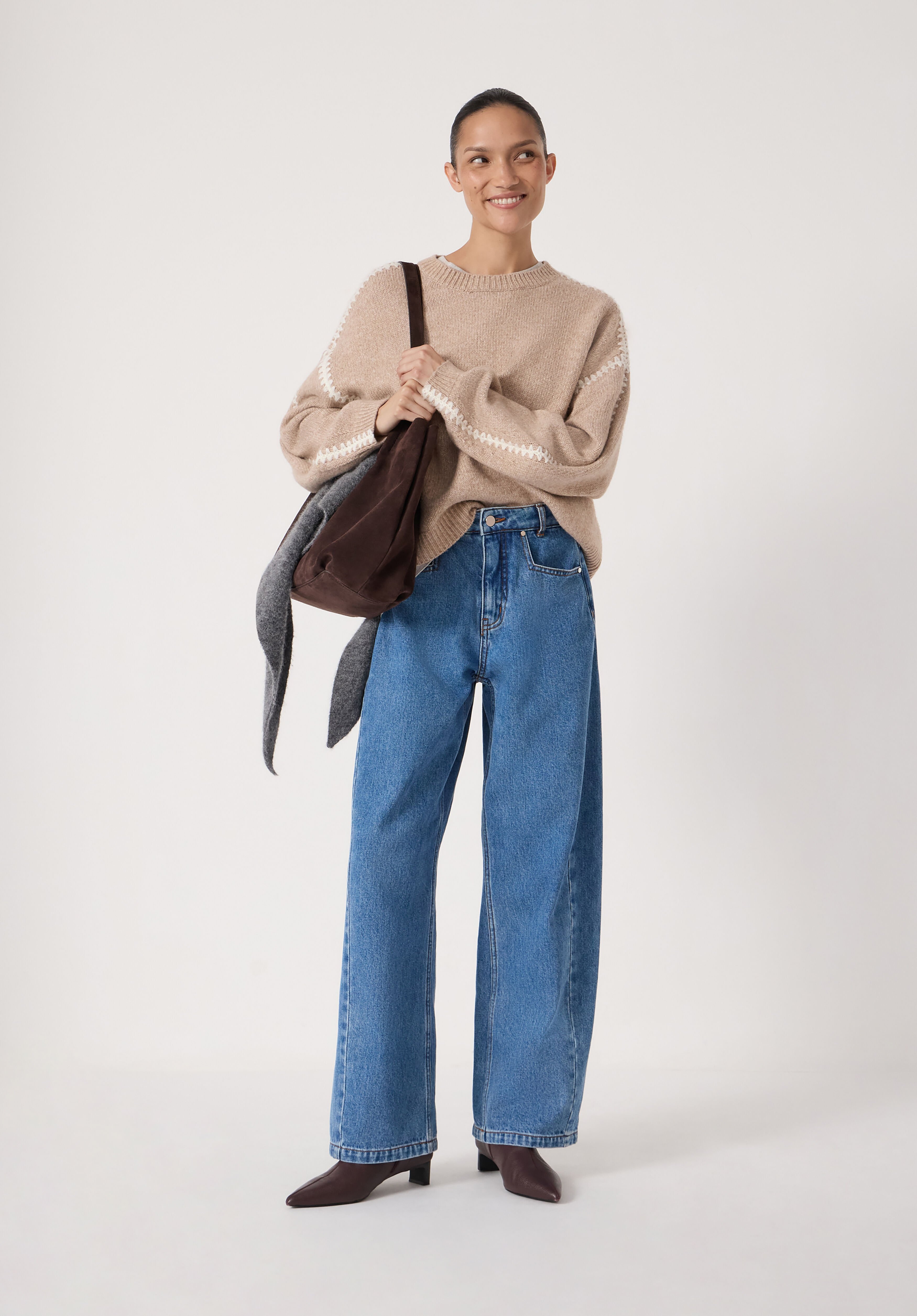 Saskia Straight Seamed Jeans