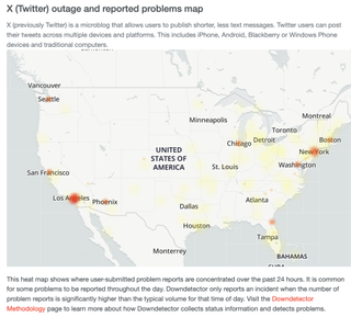 Downdetector map