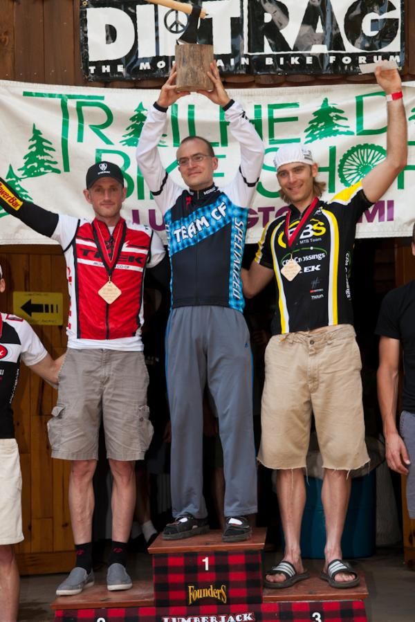 Lumberjack 100 men's top three