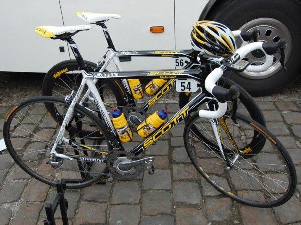 Team Columbia-Highroad bikes looked to be only slightly changed with different rear dropouts and standard seatposts instead of the usual integrated masts.