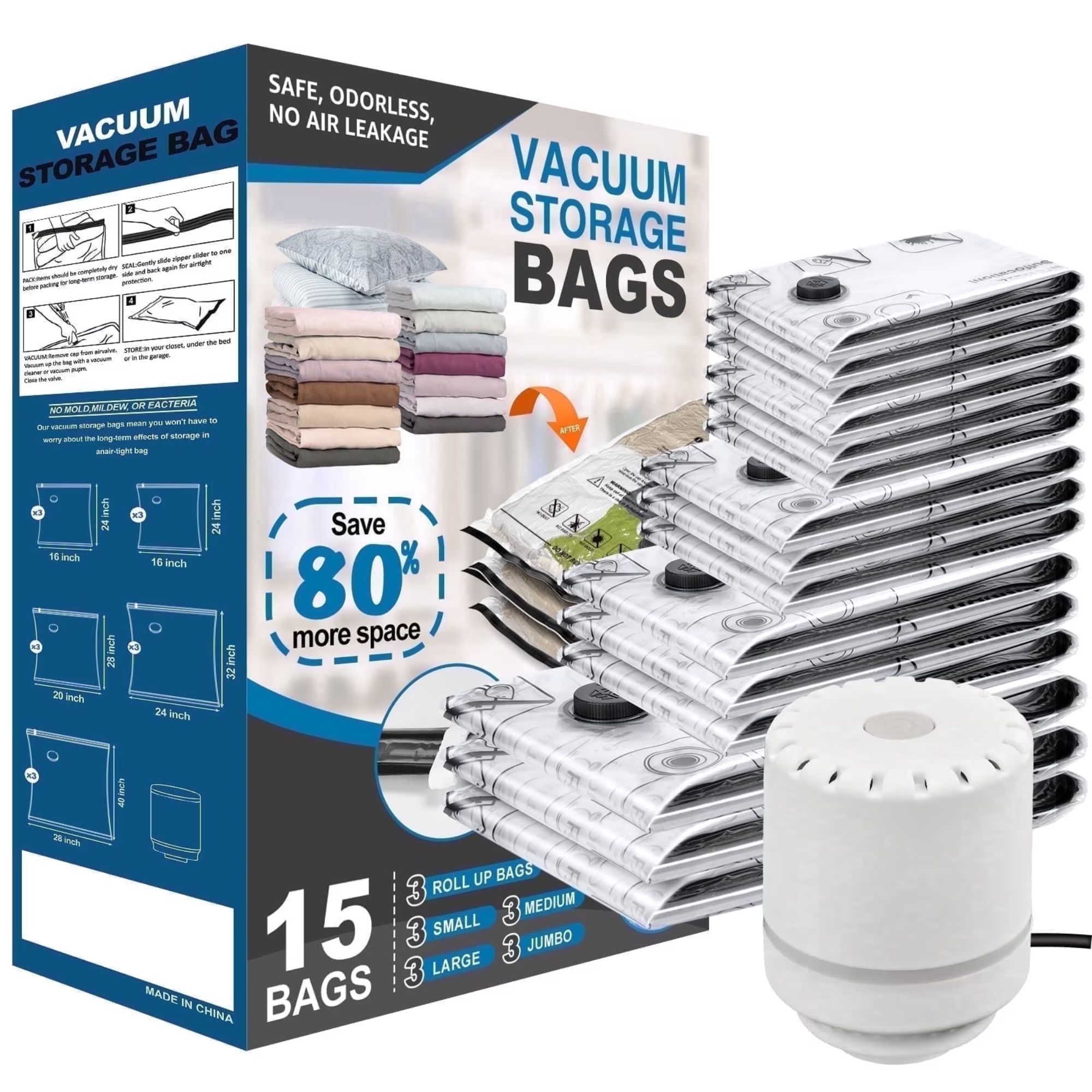Vacuum storage bags