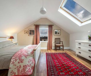 roof lift loft conversion bedroom with rooflights