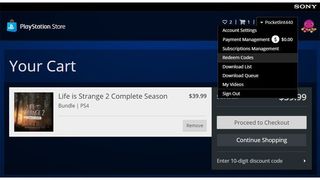 PlayStation Store checkout
