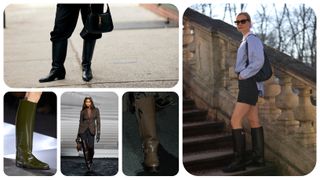 Riding boots trend on Fall 2024 runways and street style