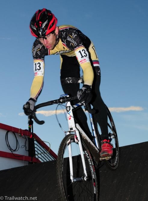 A racer on the flyover