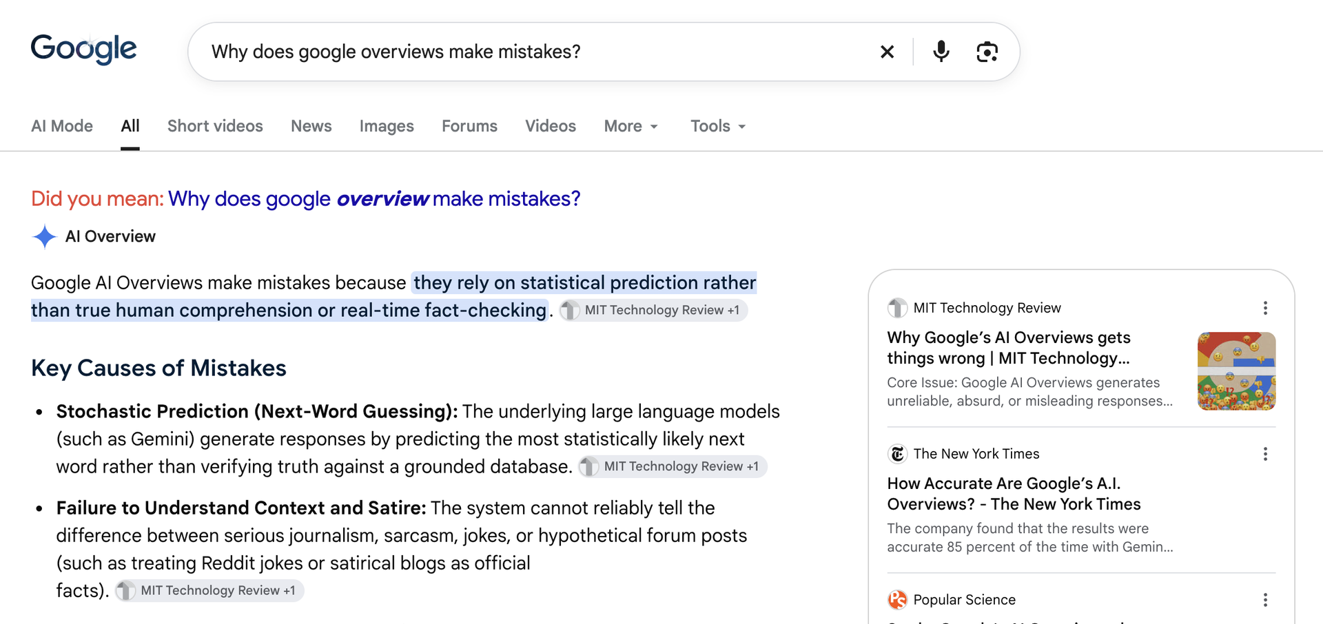Fact-Checking Google’s AI Overviews With Students