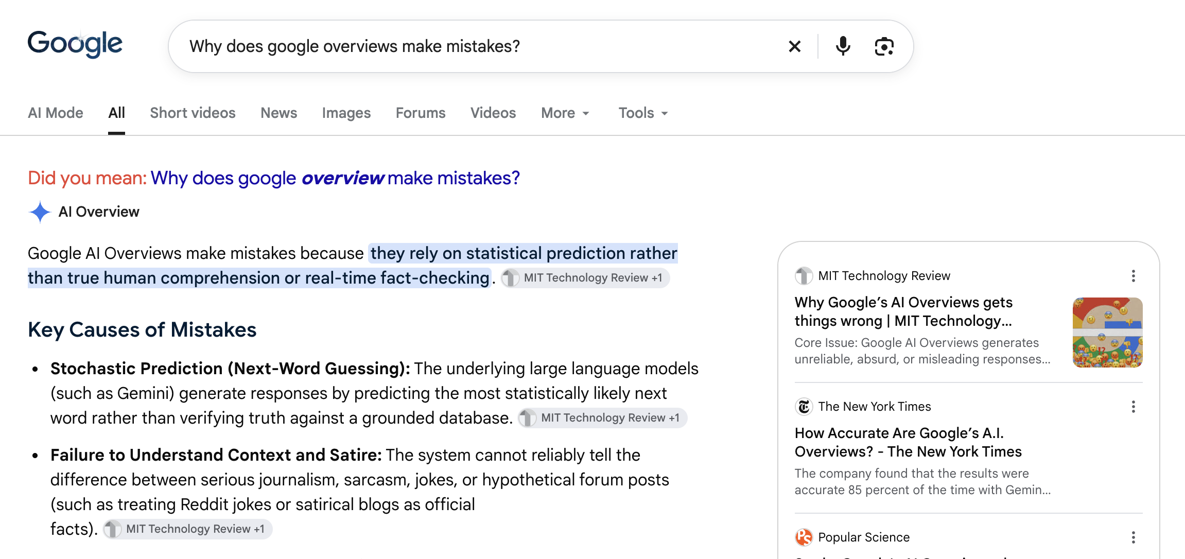 Google&rsquo;s AI Overview is a good place to examine the best and worst of what AI can offer. 