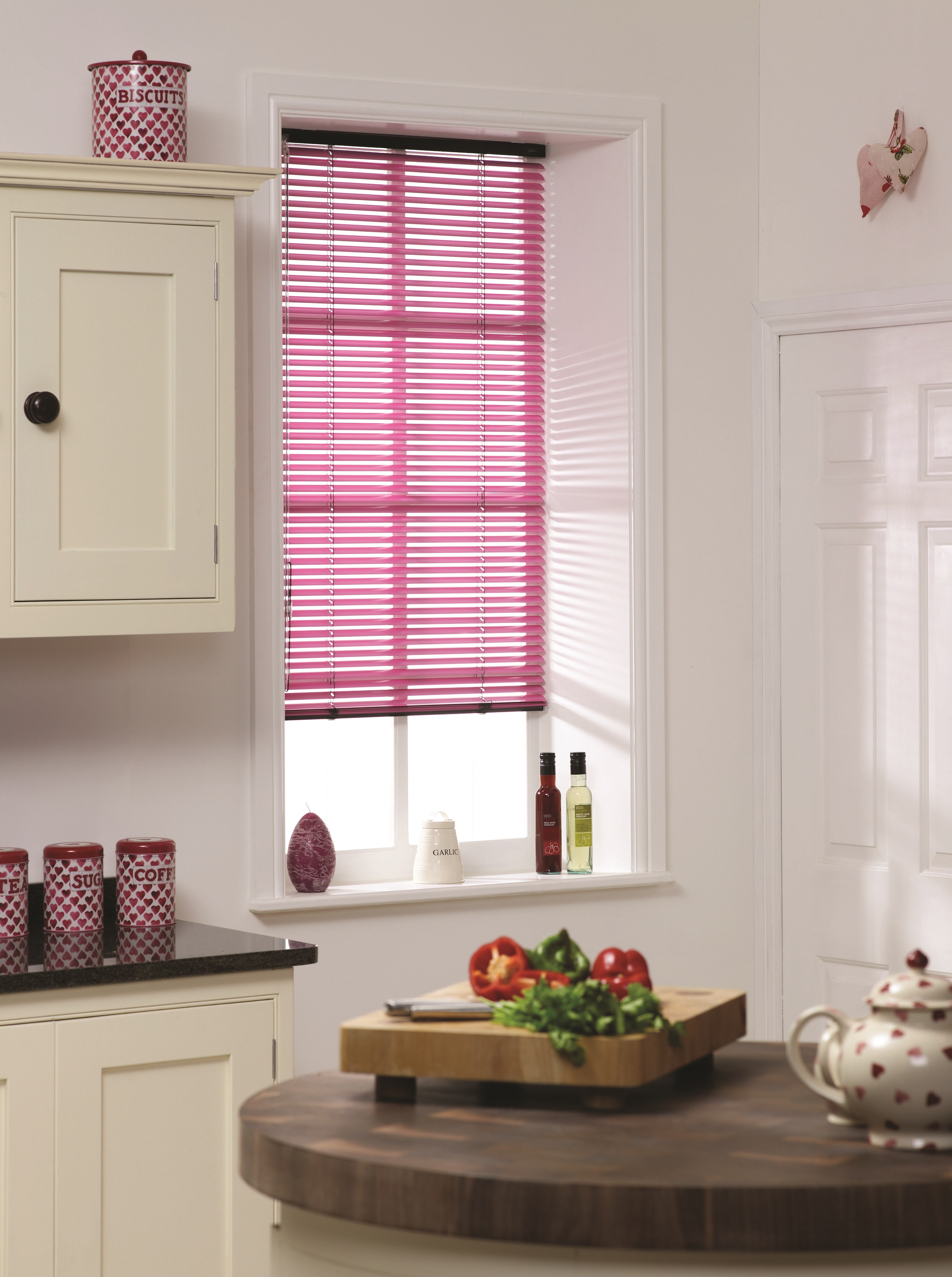 Blind on a kitchen window by Apollo Blinds