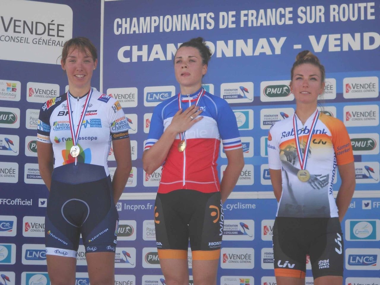 Audrey Cordon beat Aude Biannic and Pauline Ferrand-Pr&eacute;vot to win the women's time trial at the French Championships.