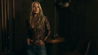 Ali Larter as Angela in Landman. 