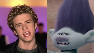 NSYNC in 'Its Gonna Be Me' official music video, Branch from Trolls Band Together