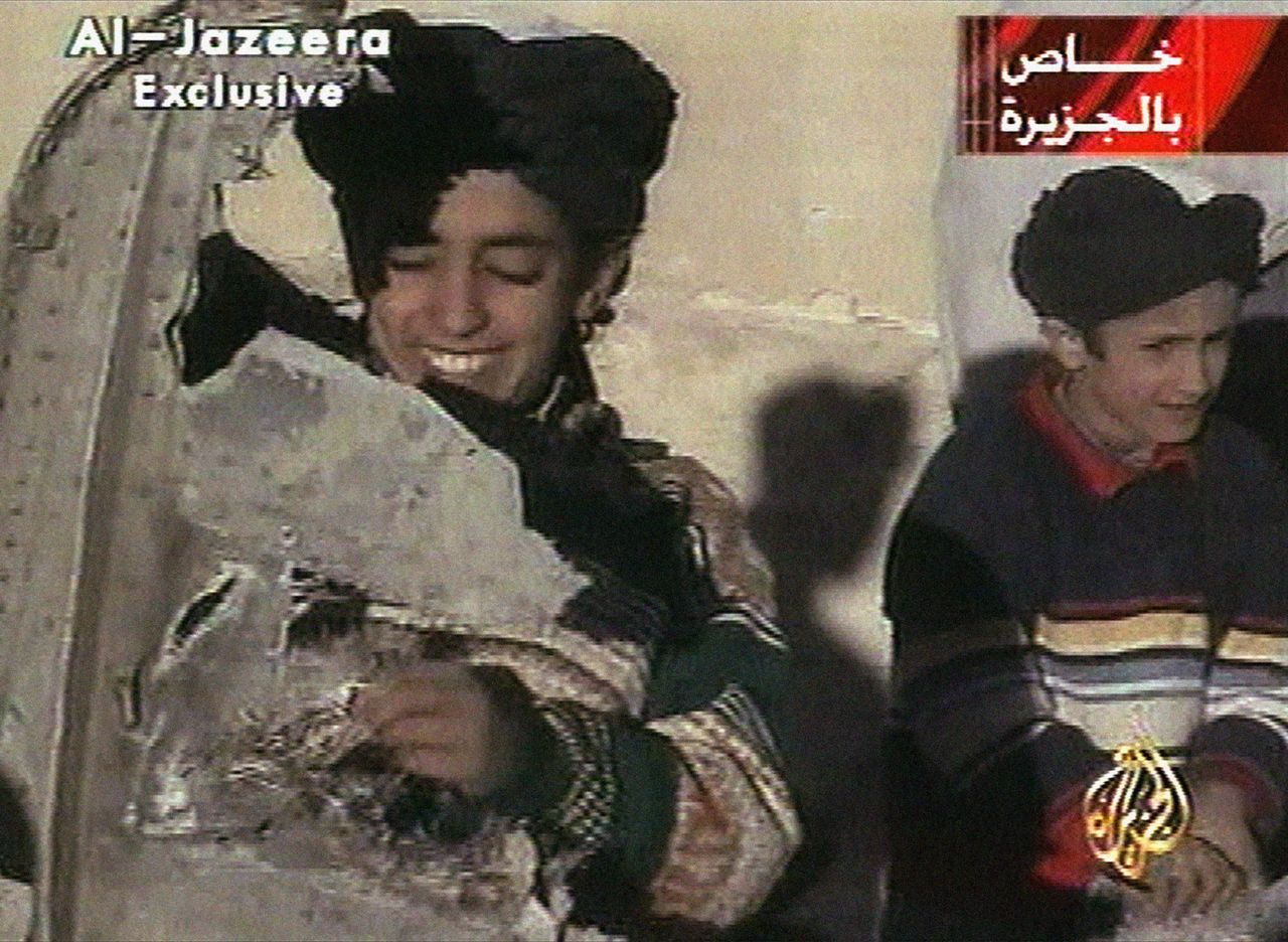 Hamza bin Laden, left.