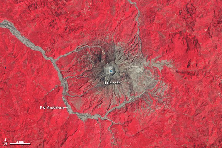 The El Chichon volcano complex in Chiapas, Mexico, as seen on March 11, 1986