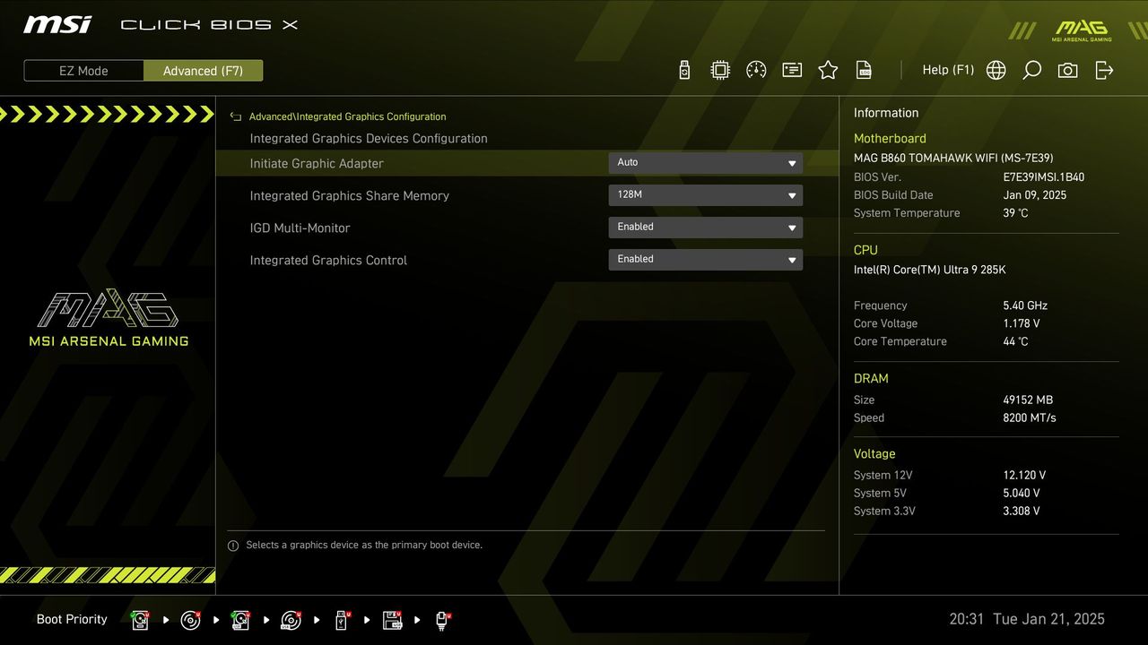 MSI MAG B860 Tomahawk Wifi