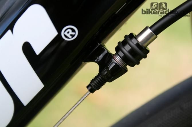 The neatness of the braised cable guides signal this frame has received meticulous attention