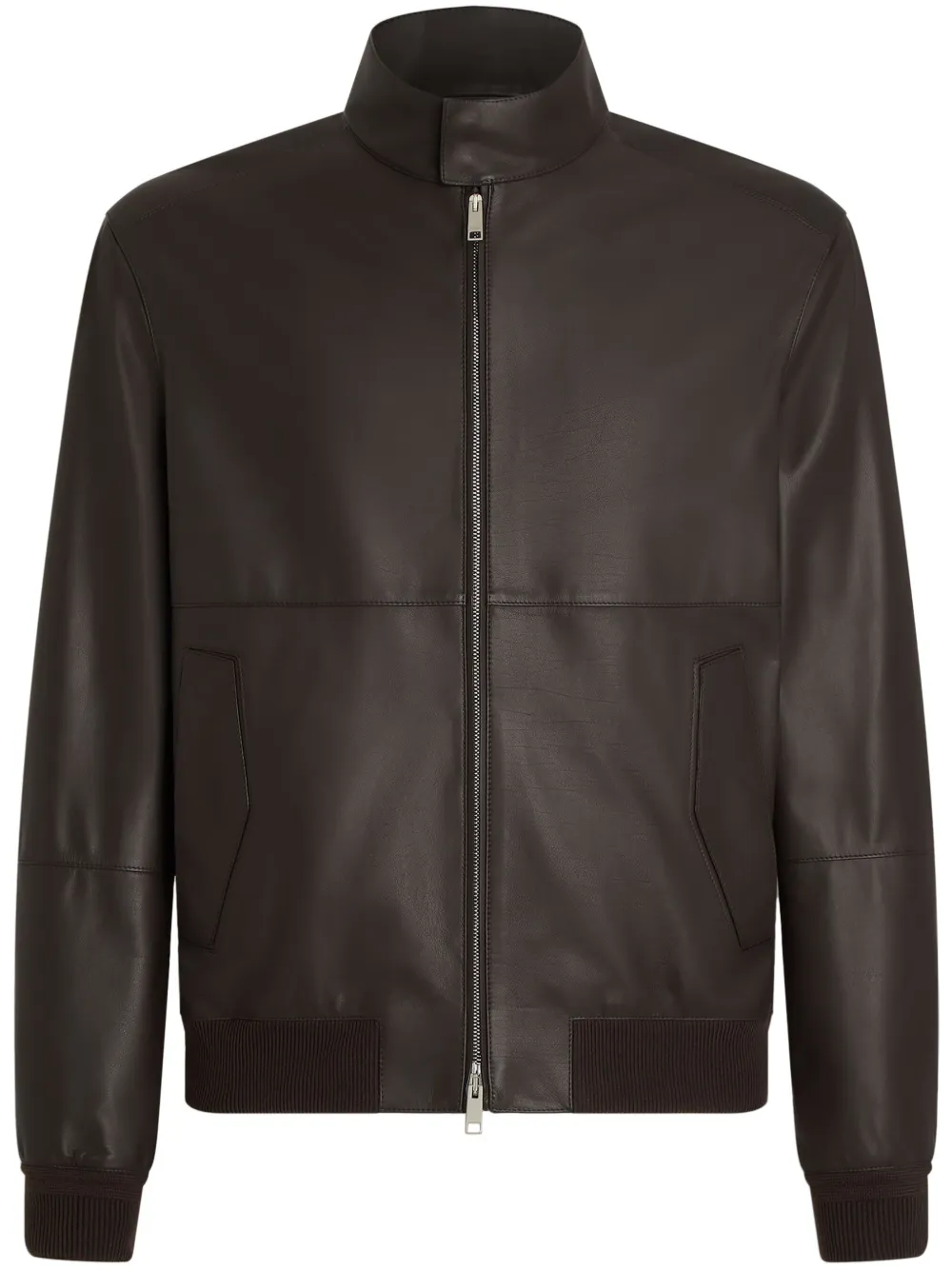 Zegna Leather Bomber Jacket | 48