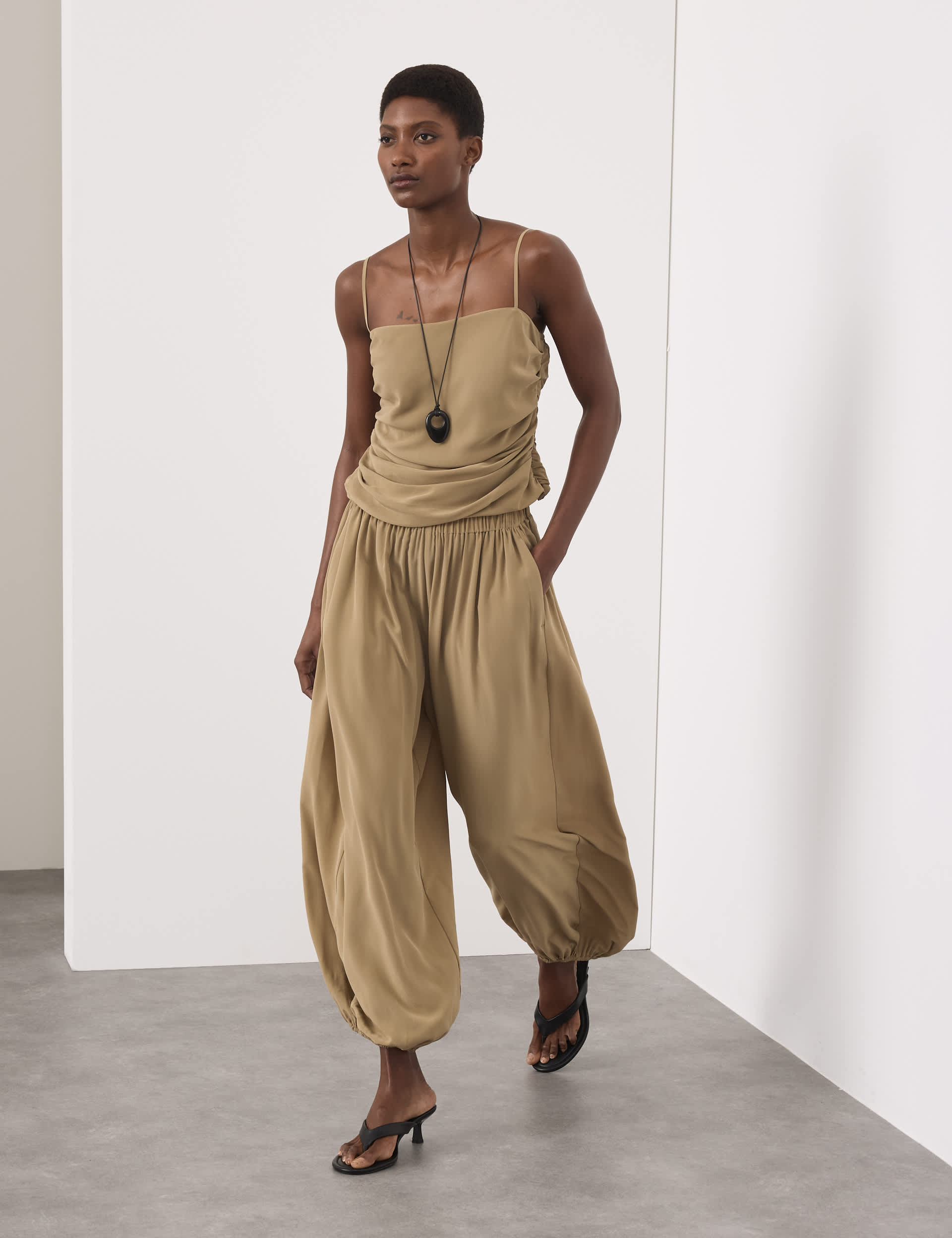 Pure Silk Balloon Trousers