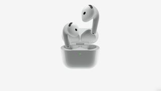 AirPods 4 in their case