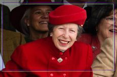 Princess Anne smiling at the highland games