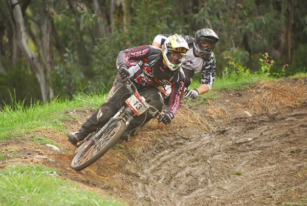 Graeme Mudd looks for all the drier lines.