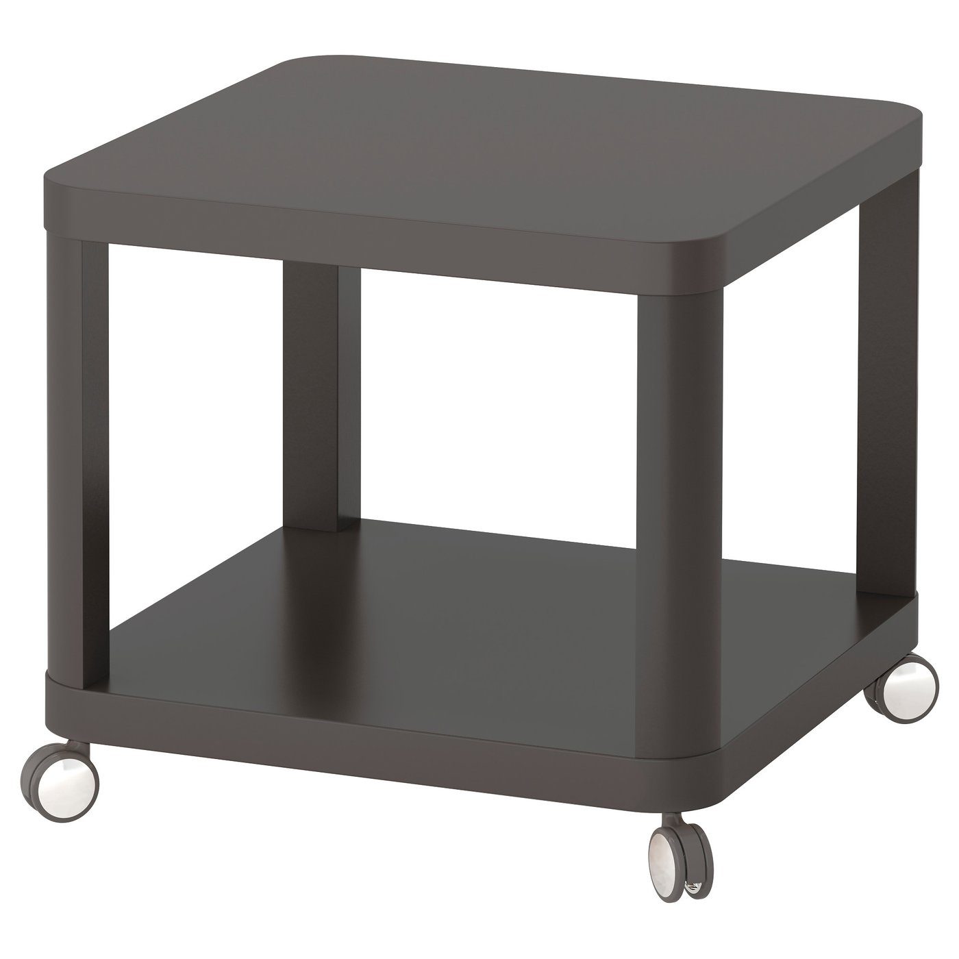 Tingby Side Table on Castors - Grey 50x50 Cm