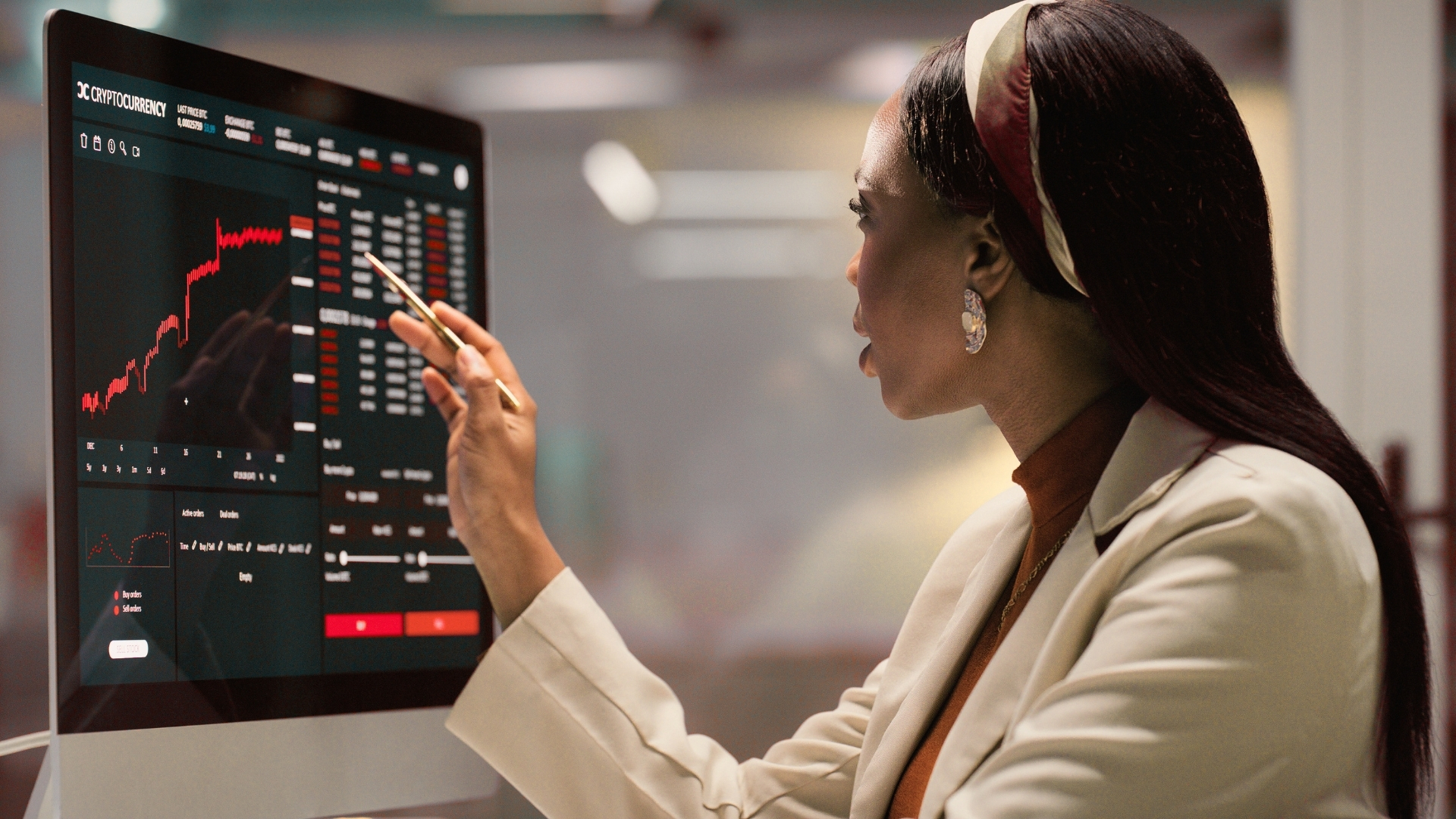 Bonds investor looking at stock market charts