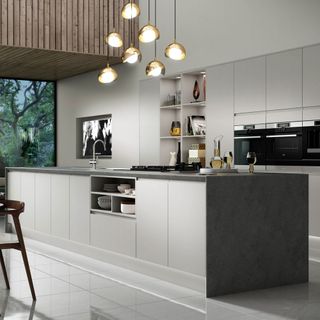 dove grey modern kitchen