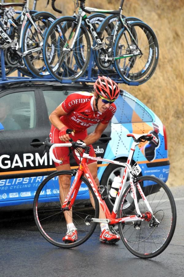 Damien Monier (Cofidis) had a puncture.
