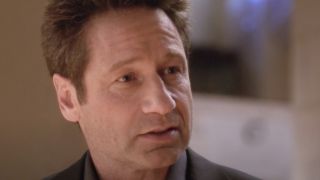 Close-Up of Fox Mulder's face during conversation with Scully on The X-Files final season