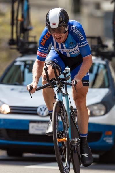 Ben Day (UnitedHealthcare) gives it full-gas in the USA Pro Challenge's concluding time trial.