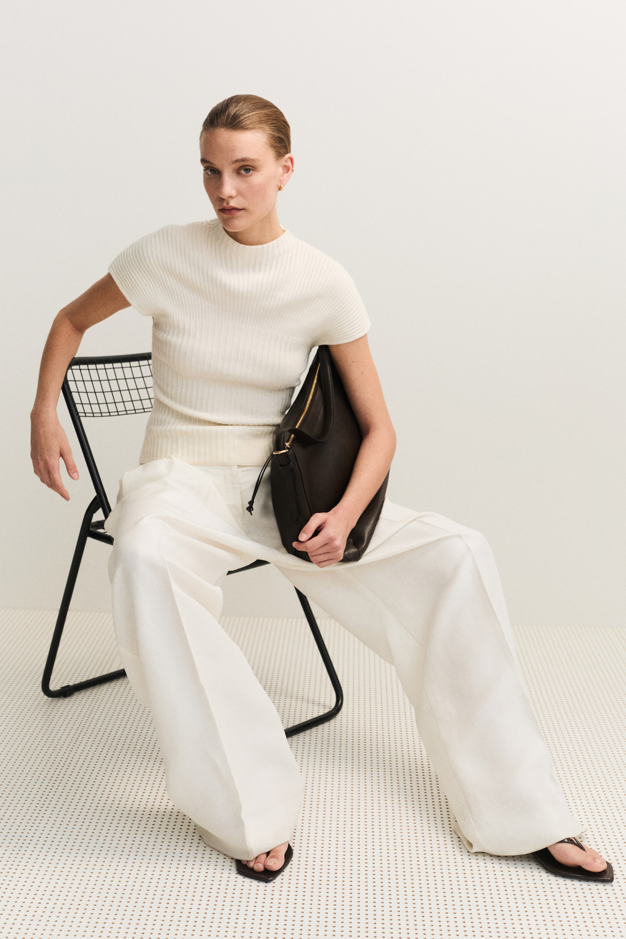 Rib-Knit Top - Cream