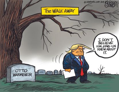 Political Cartoon U.S. Trump Otto Warmbier Kim Jong Un No Deal
