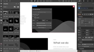 Webflow's site editor demonstrated