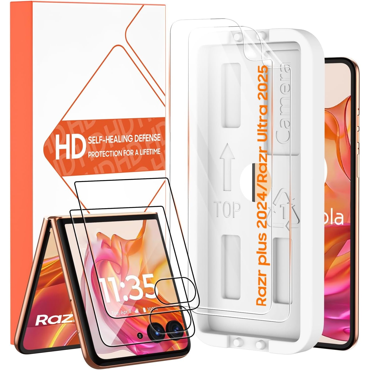 Ruiheshiyi Motorola Razr Plus 2024 2025 Screen Protector 2 Pack
