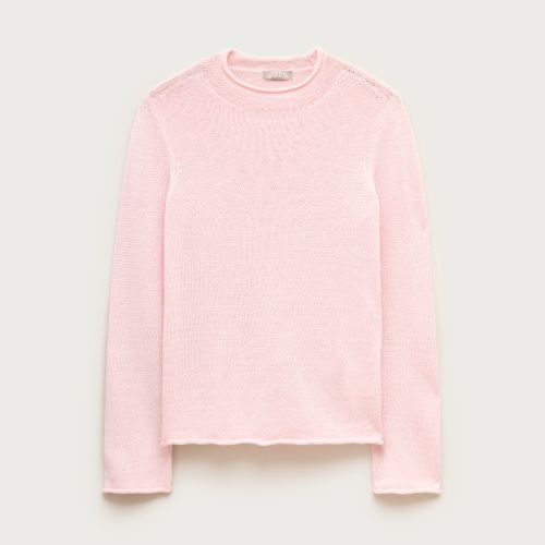 Summer Rollneck Sweater in Linen-Cotton Blend