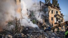 Kyiv apartment block after Russian airstrike