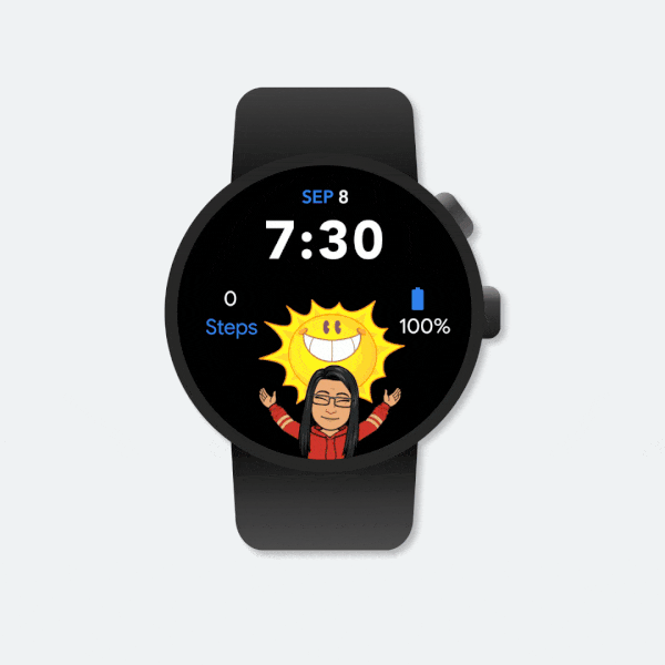 Bitmoji watch faces on Wear OS